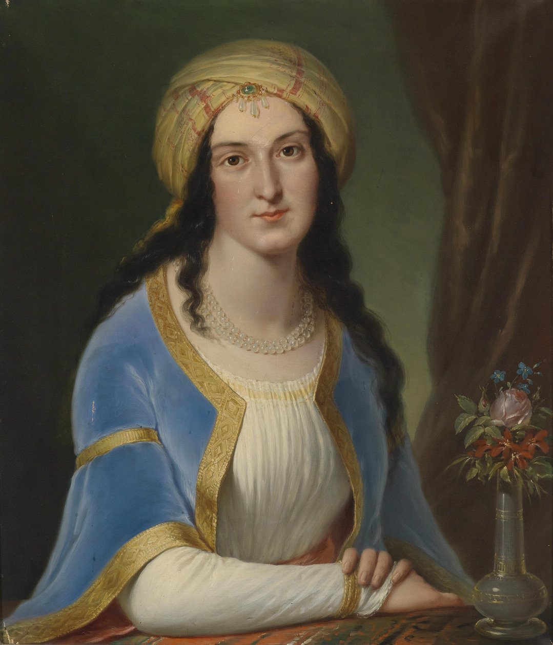 Bildnis einer einen Turban tragenden Dame tekijältä Circle of Josef Grassi