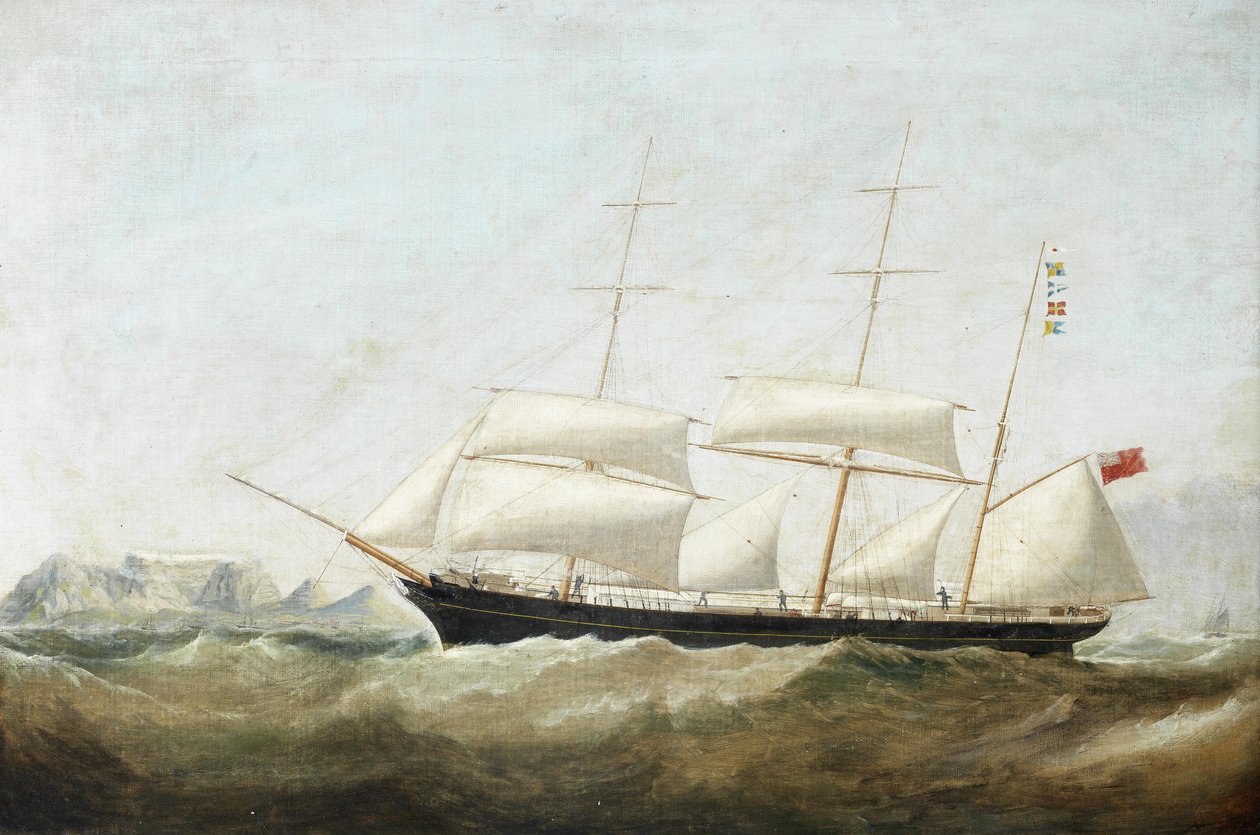 Barque lyö Table Table Bayen kaakkoisrannikolla tekijältä Circle of Samuel Walters