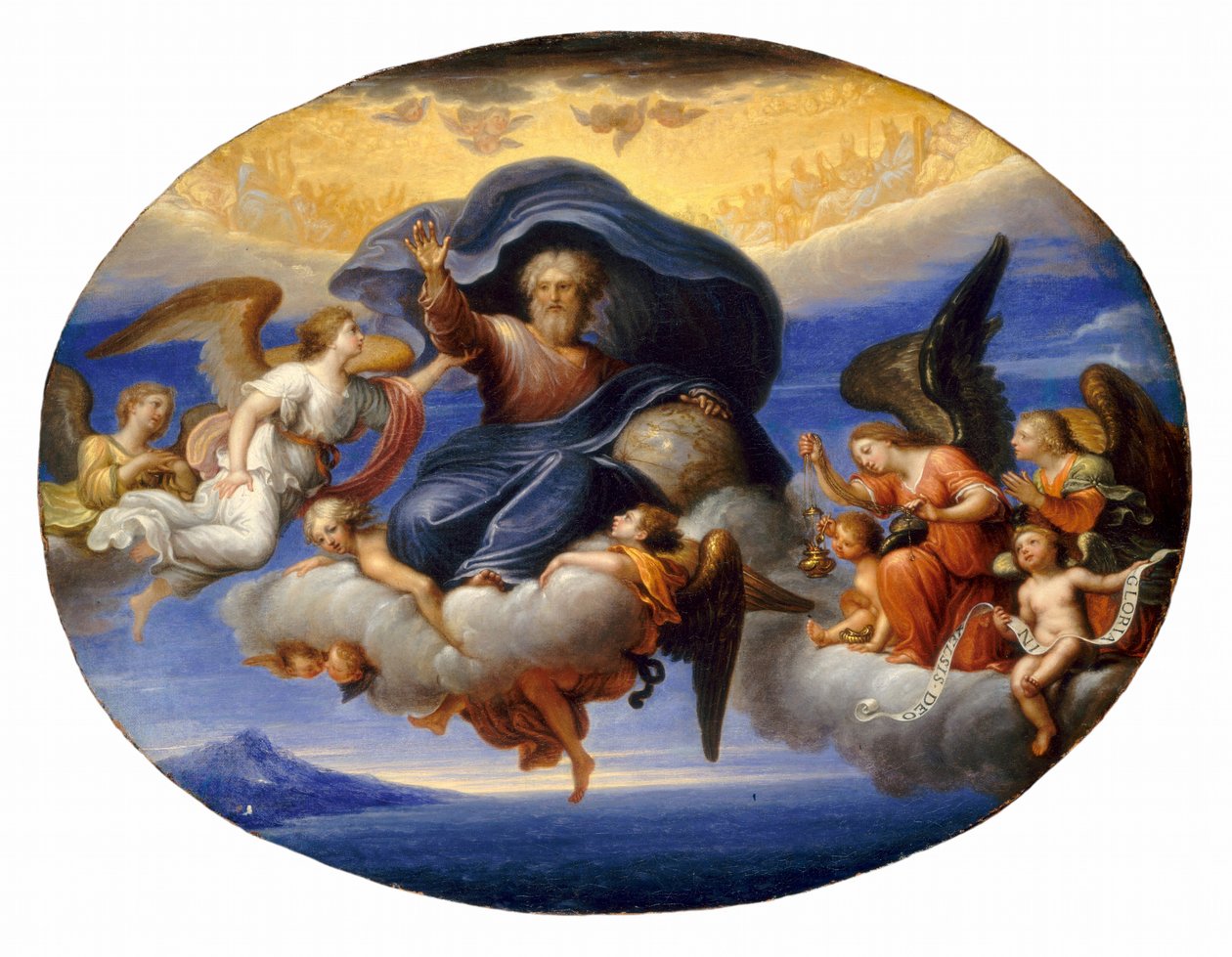 Isä Jumala tekijältä Circle of Pierre Mignard I