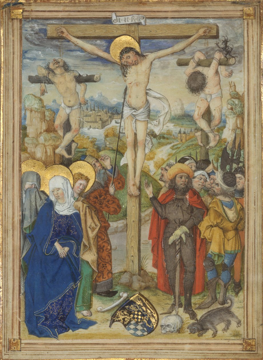 Ristiinnaulitseminen, 1481-82. tekijältä Circle of the Housebook Master