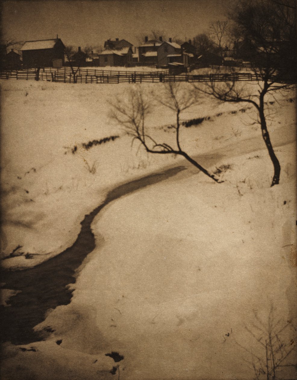 Talvimaisema, c. 1900. tekijältä Clarence H. White