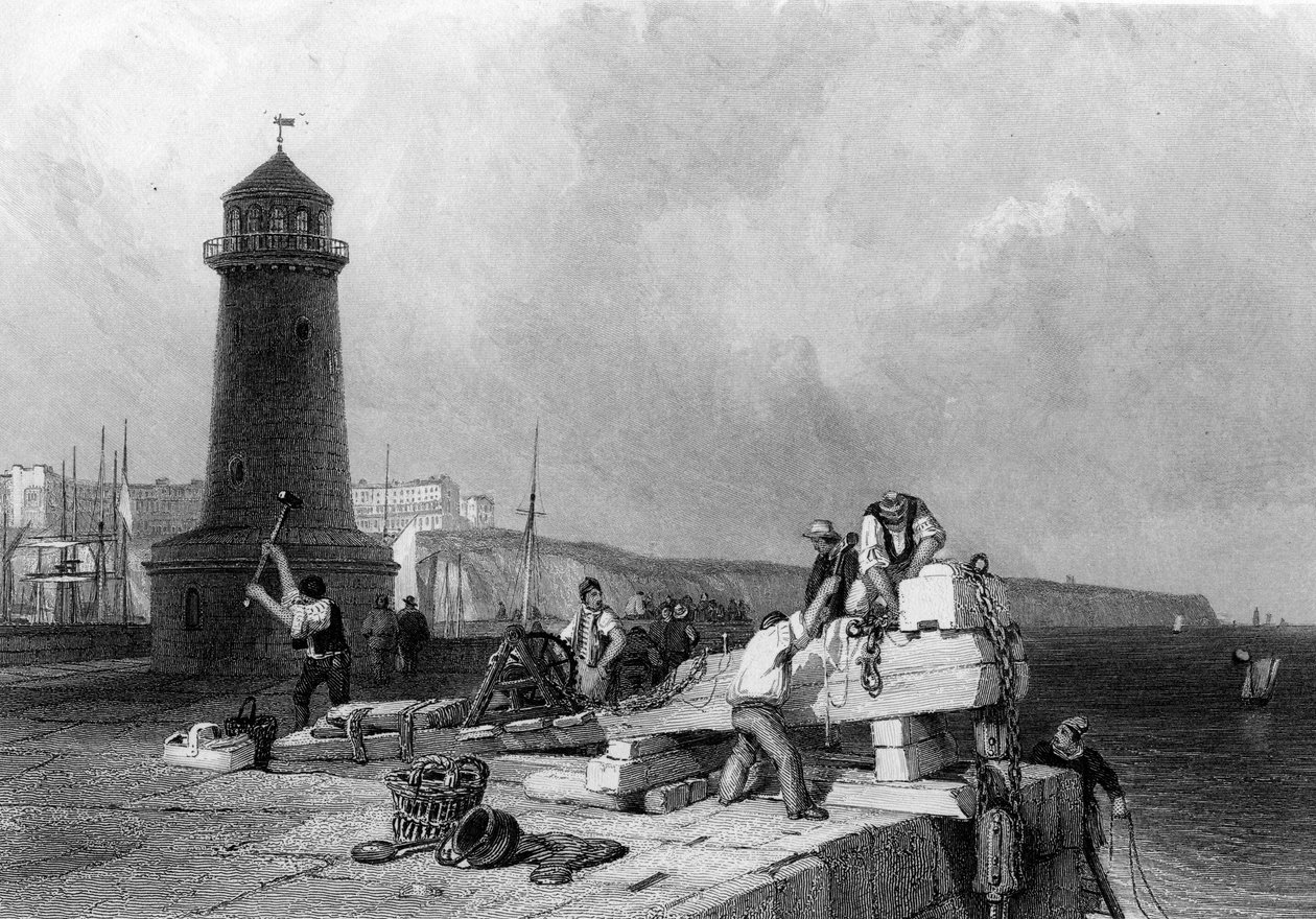 Ramsgate, kaiverrus Joseph Clayton Bentley, 1836 tekijältä Clarkson Frederick Stanfield