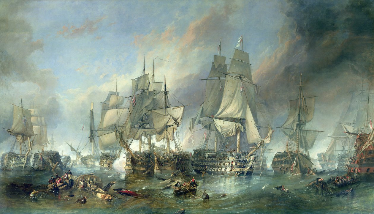 Trafalgarin taistelu, 1805 tekijältä Clarkson Frederick Stanfield
