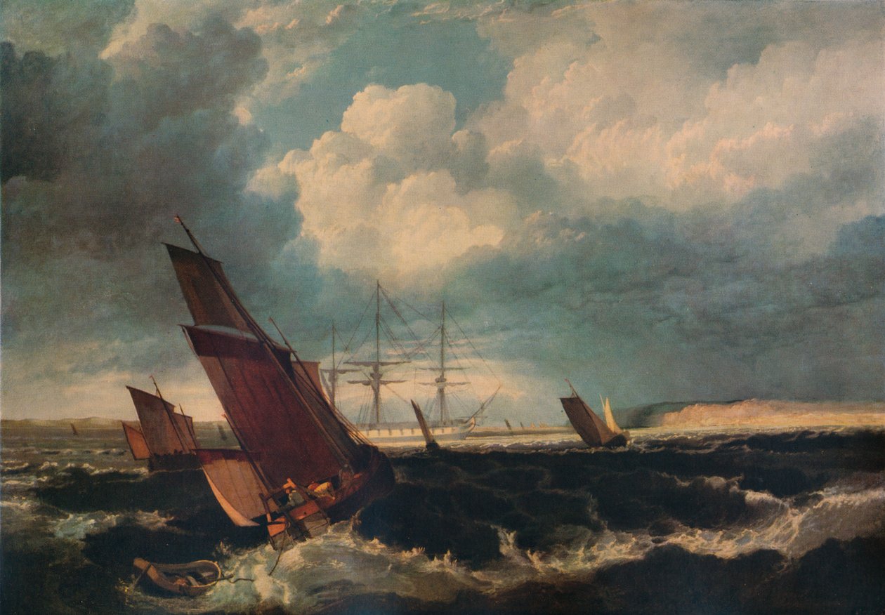 Vartiointi Noren edustalla, c1844 tekijältä Clarkson Stanfield