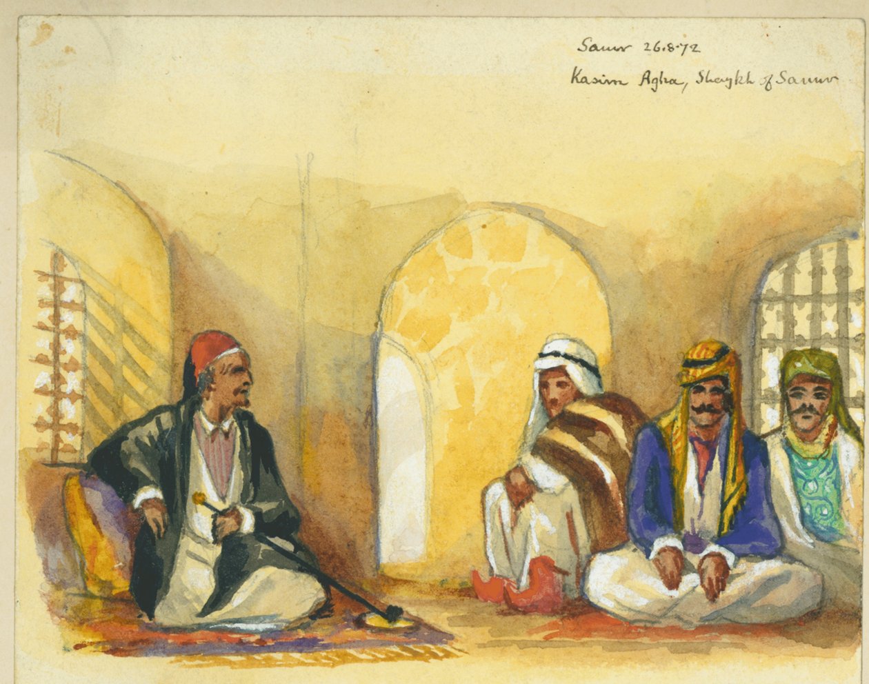 Samur, 1872 (wc ja lyijykynä paperille) (katso myös 316773) tekijältä Claude Conder