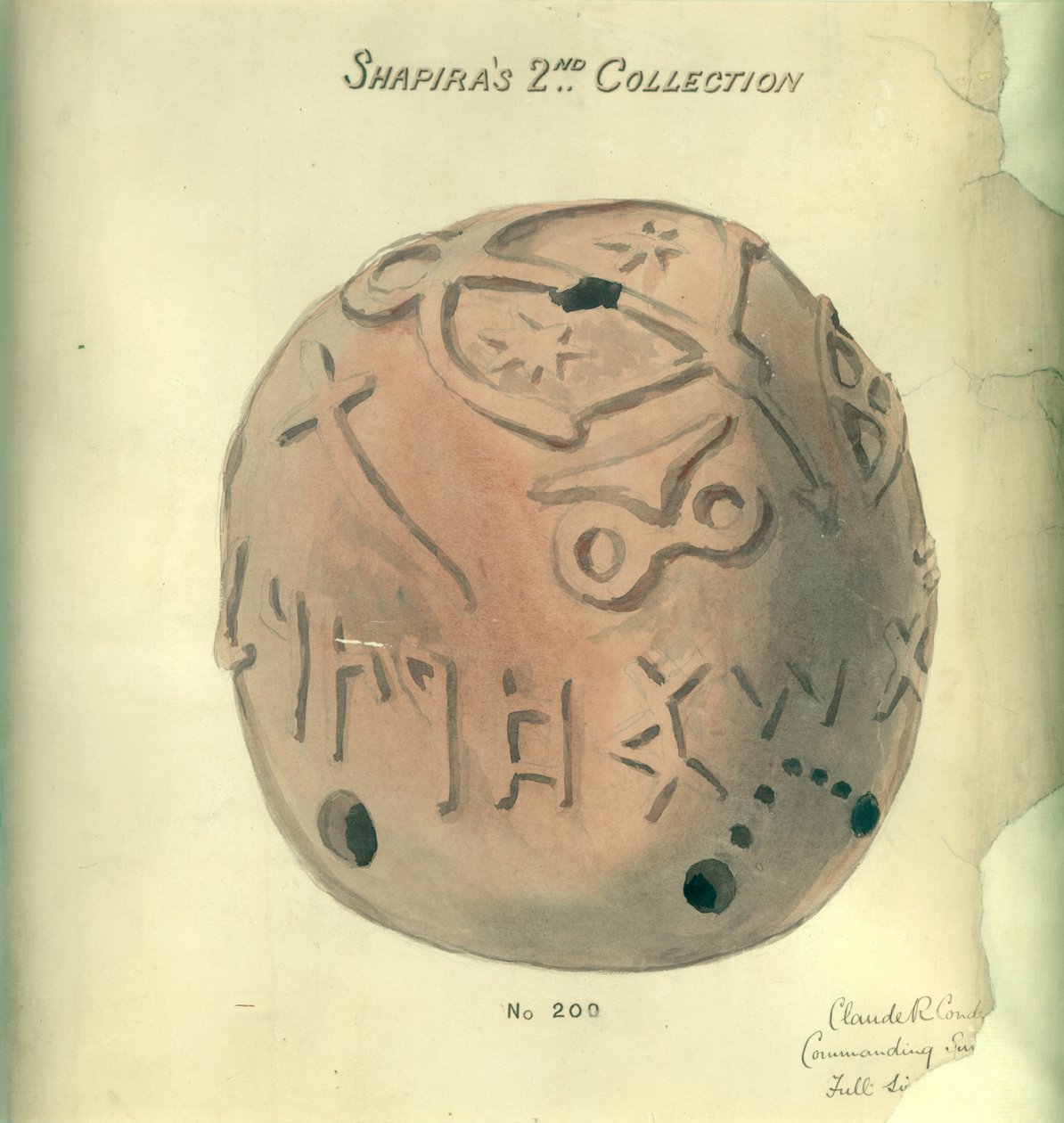 Shapiran 2nd Collection, 1873 (wc ja kynä paperille) tekijältä Claude Conder