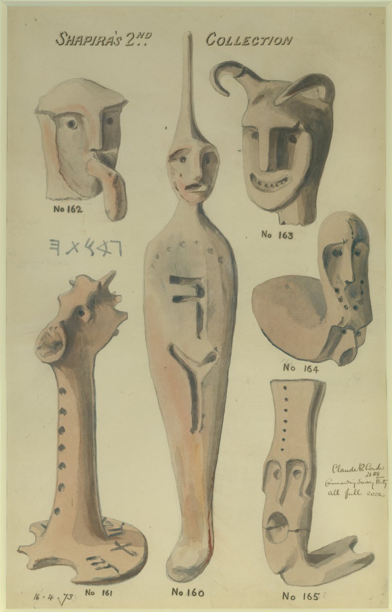 Shapiran 2nd Collection, 1873 (wc ja kynä paperille) tekijältä Claude Conder