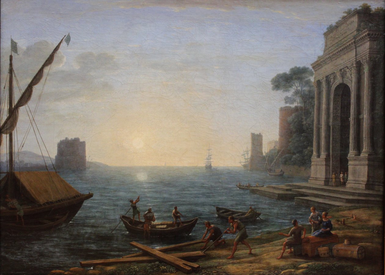 Satama auringonlaskun aikaan tekijältä Claude Lorrain