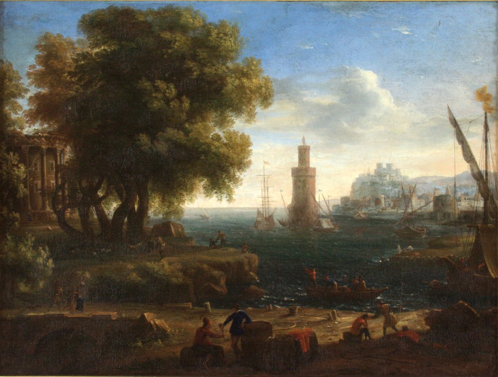 Paisaje de un puerto tekijältä Claude Lorrain