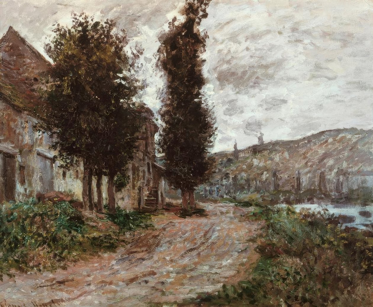 Chemin de halage à Lavacourt tekijältä Claude Monet