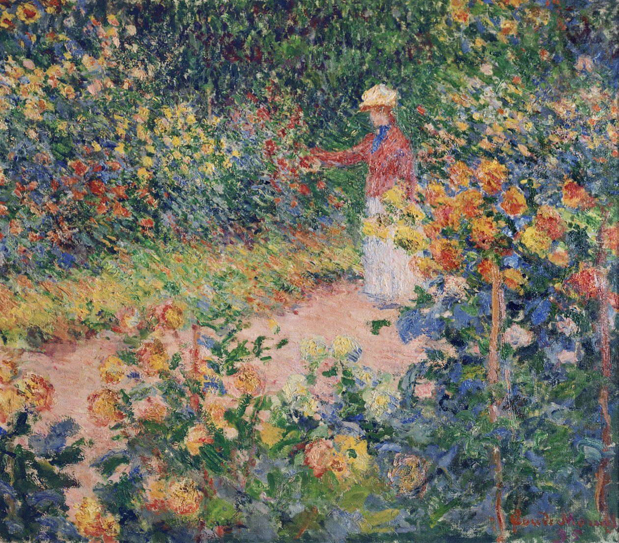 Puutarha Givernyssä, 1895 tekijältä Claude Monet