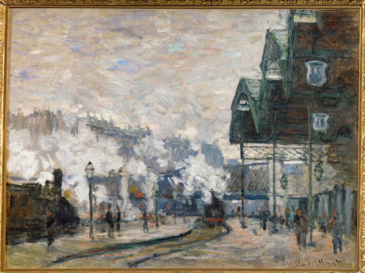 La Gare Saint-Lazare, vue extérieure tekijältä Claude Monet