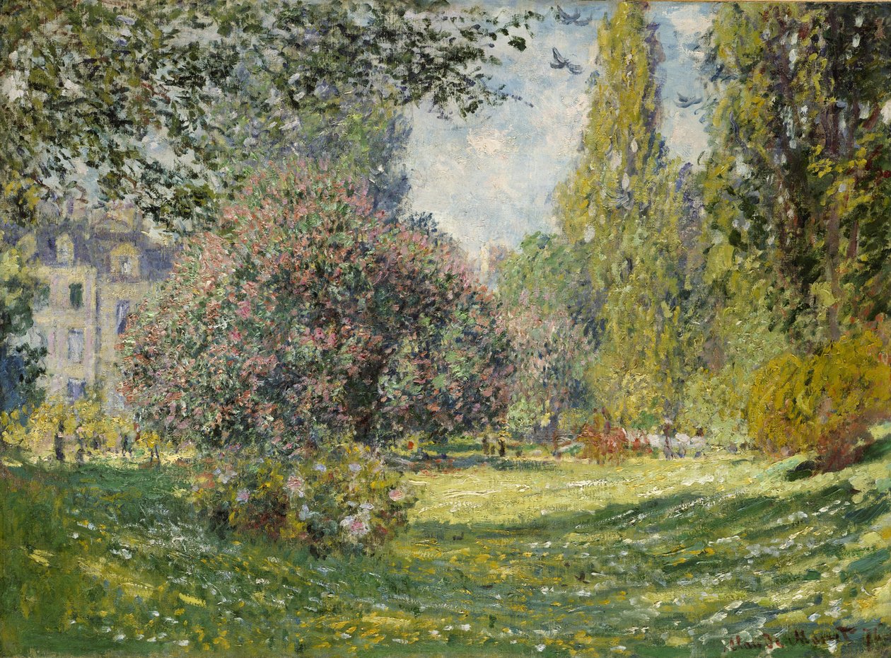 Maisema, Parc Monceau tekijältä Claude Monet