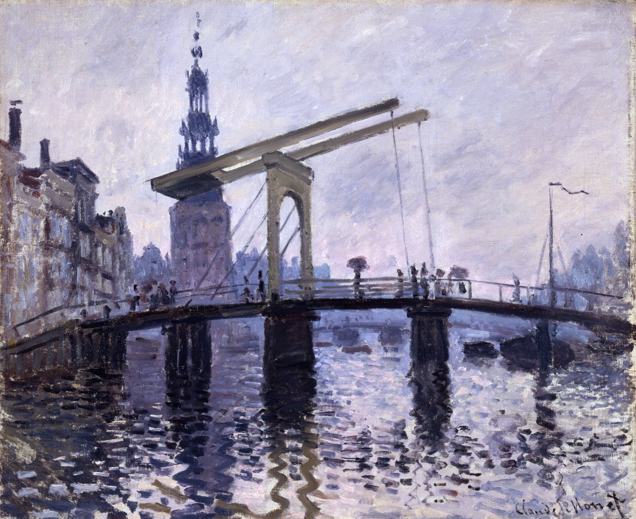 Silta, Amsterdam, 1870-71 tekijältä Claude Monet