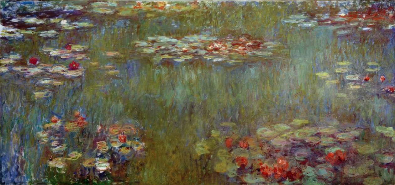 Le bassin aux nymphéas, reflets verts tekijältä Claude Monet
