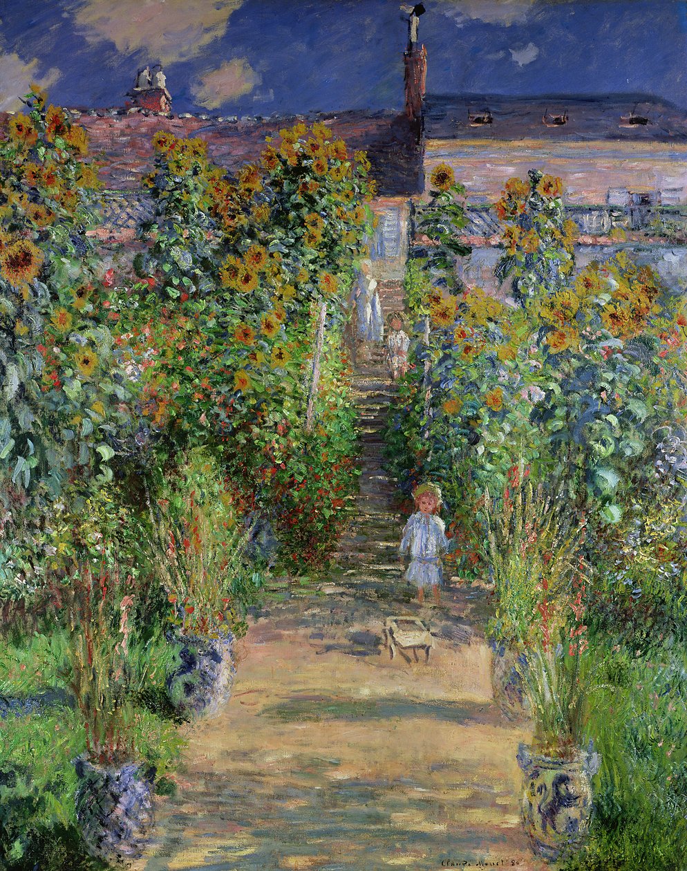 Monetsin puutarha Vétheuilissa (1880) tekijältä Claude Monet
