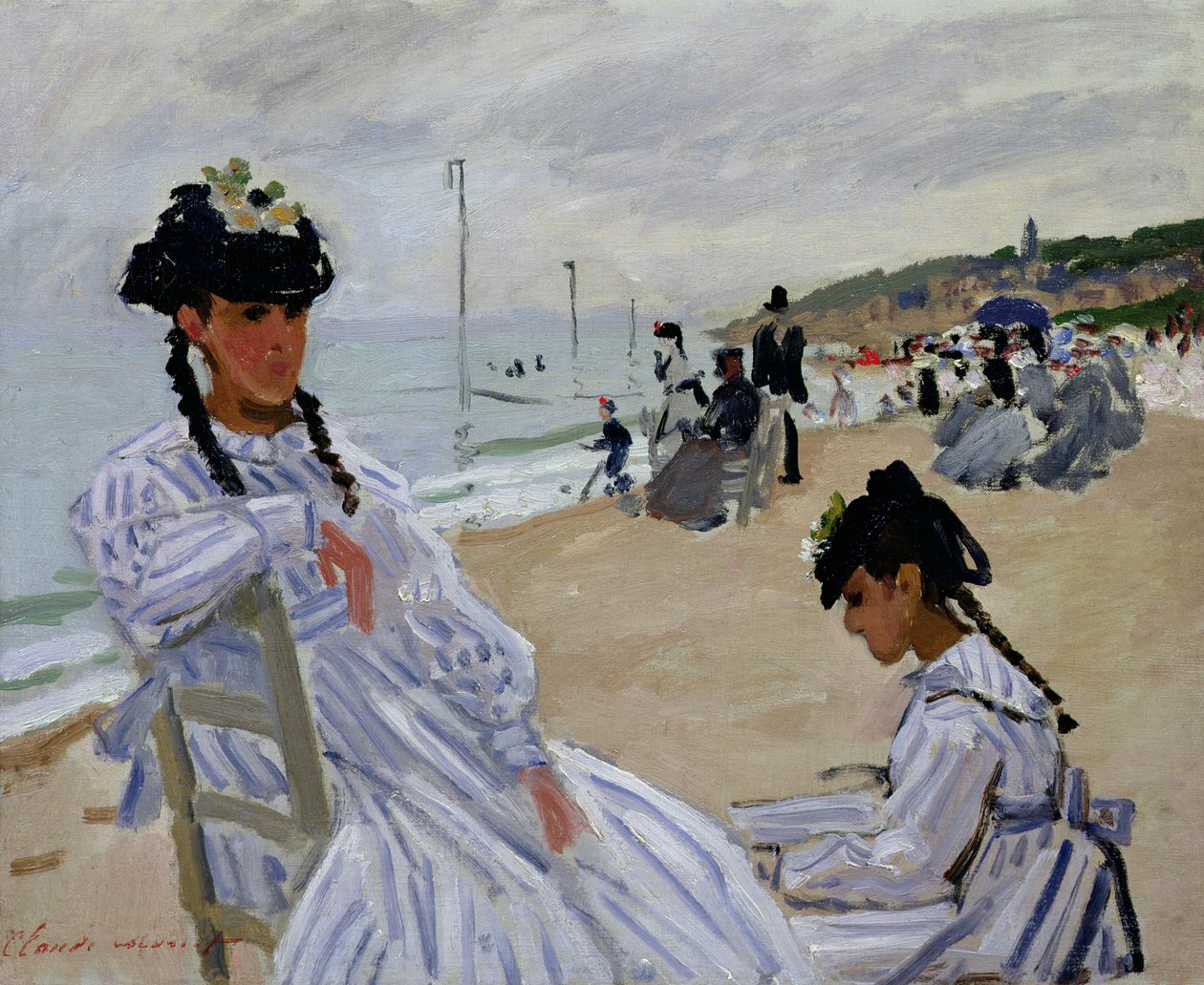 Trouvillen rannalla, 1870-71 tekijältä Claude Monet