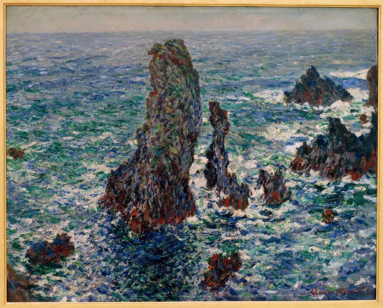 Pyramidit de Port-Coton, mer sauvage tekijältä Claude Monet