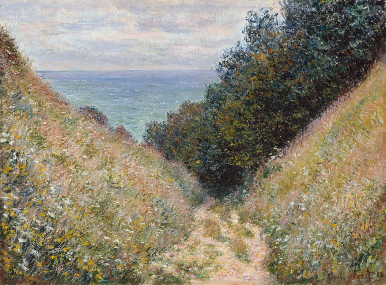 Tie La Cavéessa, Pourville tekijältä Claude Monet