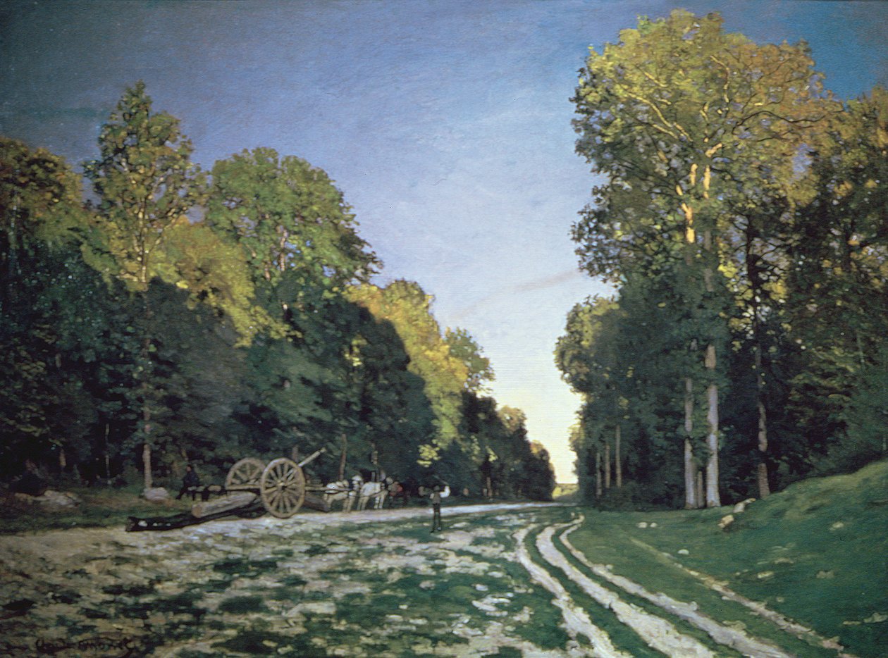 Route de Chailly, Fontainebleau, 1864 tekijältä Claude Monet