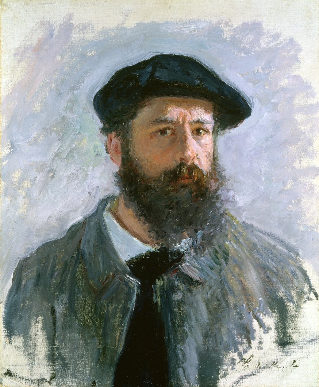 Omakuva baretin kanssa, 1886 tekijältä Claude Monet