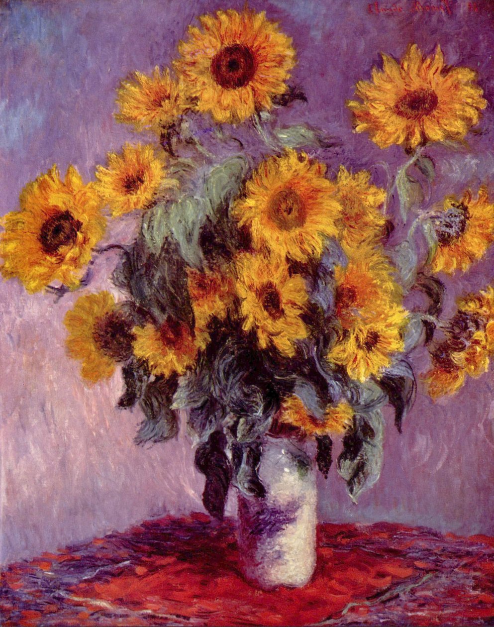 Stilleben mit Sonnenblumen tekijältä Claude Monet