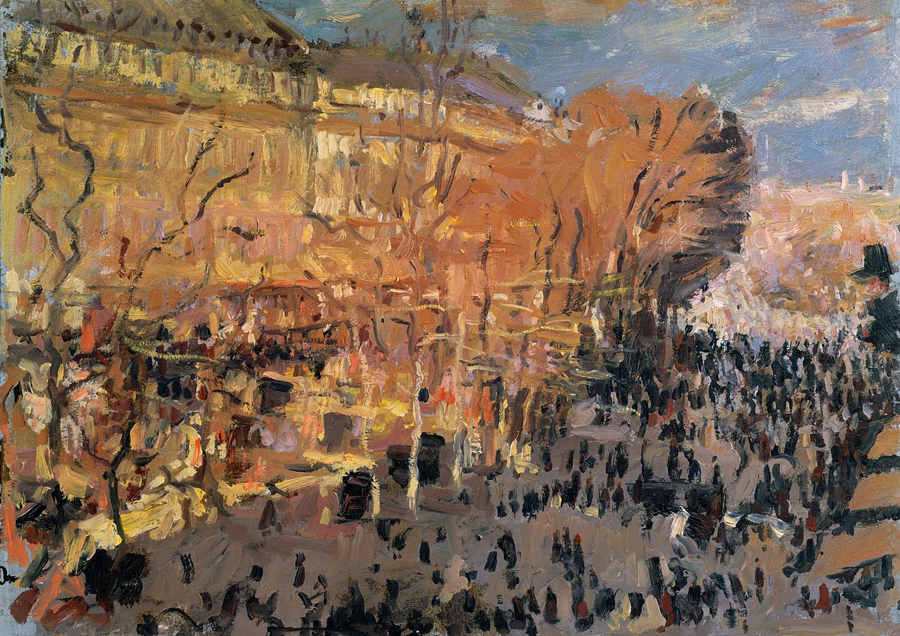 The Boulevard des Capucines -tutkimus, 1874 tekijältä Claude Monet