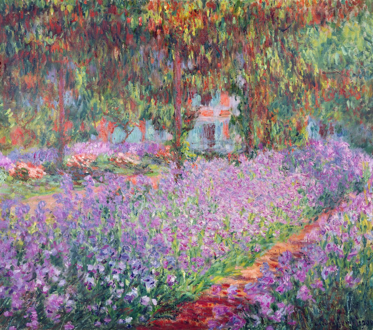 Taiteilijan puutarha Givernyssä, 1900 tekijältä Claude Monet