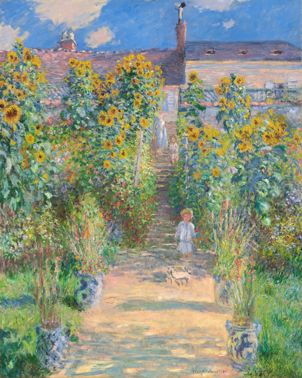 Taiteilijan puutarha Vetheuilissa, 1880 tekijältä Claude Monet