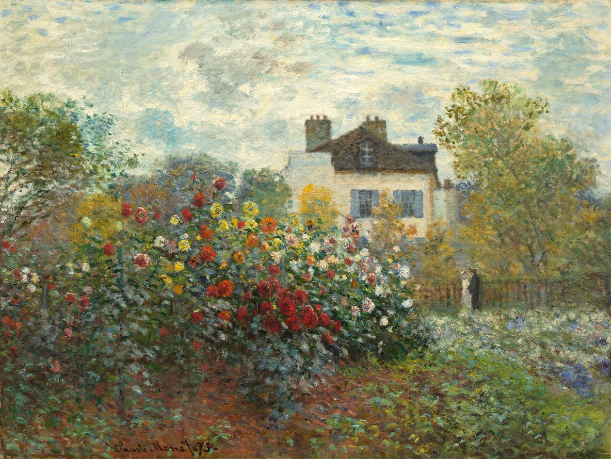 Taiteilijan puutarha Argenteuilissa (Daalioiden puutarhan kulma), 1873 tekijältä Claude Monet