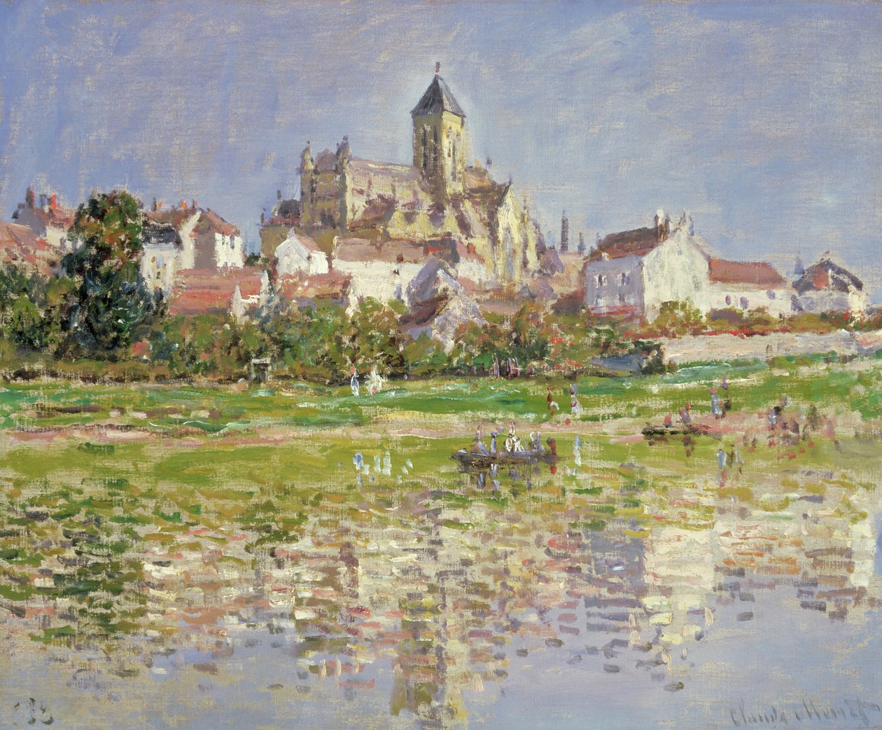 Vetheuilin kirkko, 1880 tekijältä Claude Monet