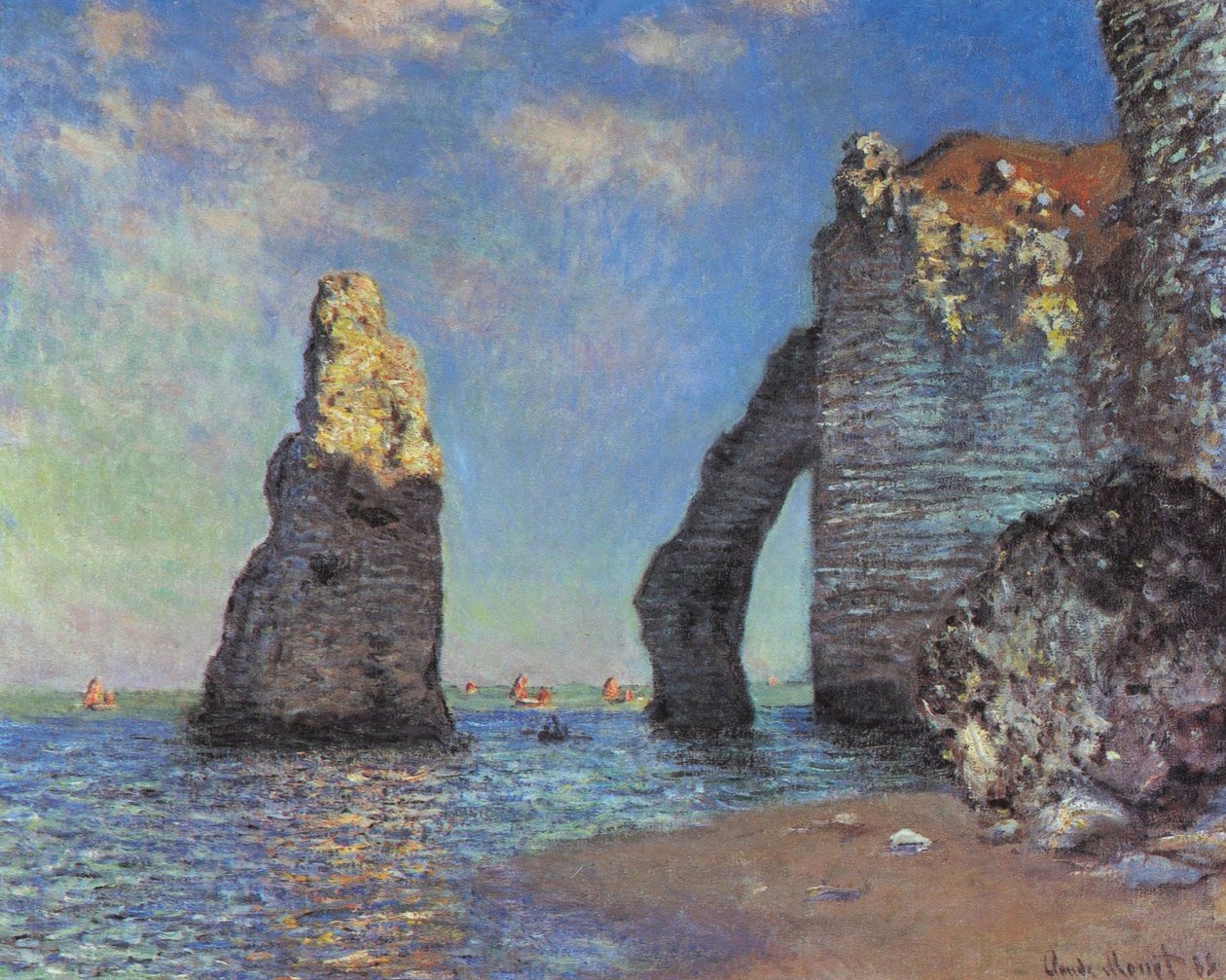 Kalliot Etretatissa tekijältä Claude Monet