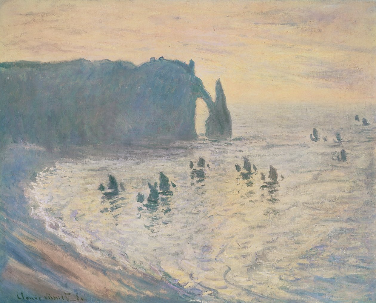 Etretatin kalliot, 1886 tekijältä Claude Monet
