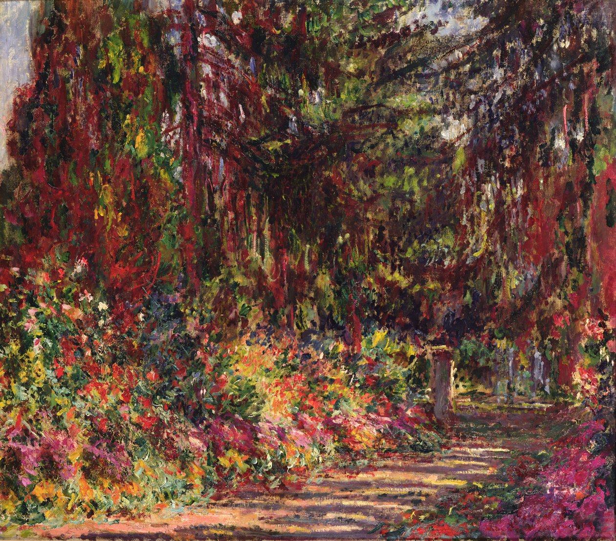 Puutarhapolku Givernyssä, 1902 tekijältä Claude Monet