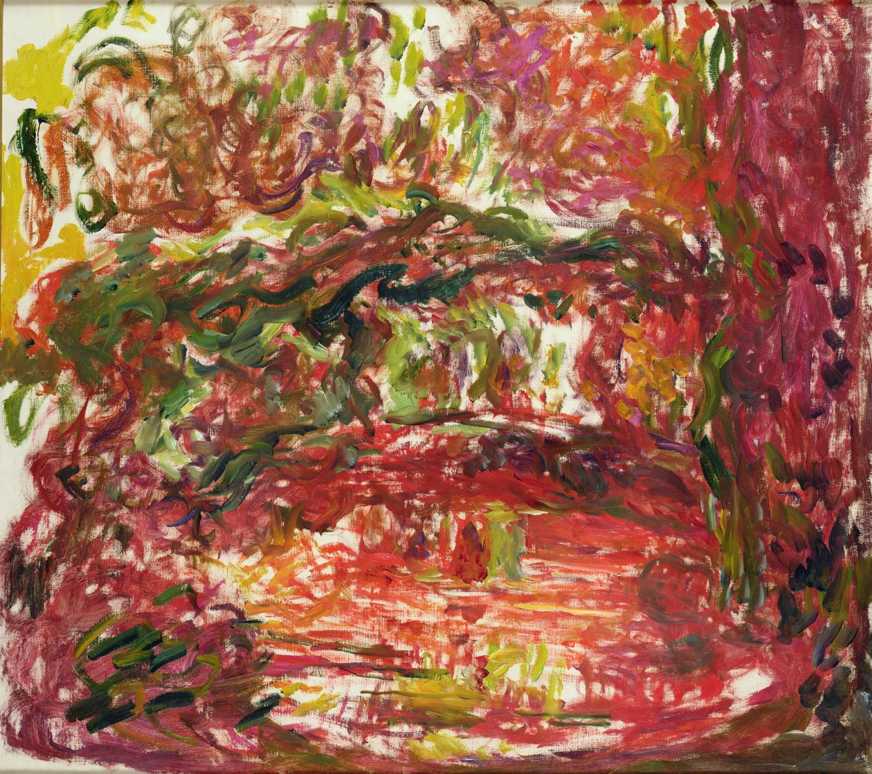 Japanilainen silta Givernyssä, 1918-24 (katso yksityiskohta 382335) tekijältä Claude Monet