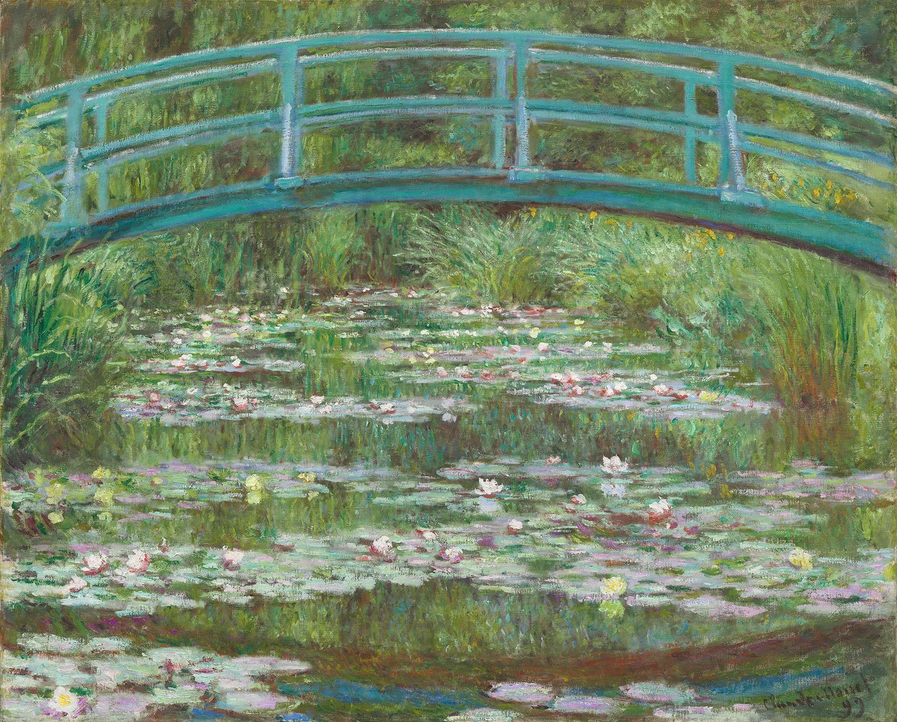 Japanilainen kävelysilta, 1899 tekijältä Claude Monet