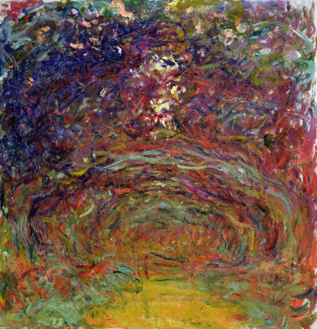Ruusupolku Givernyssä, 1920-22 tekijältä Claude Monet