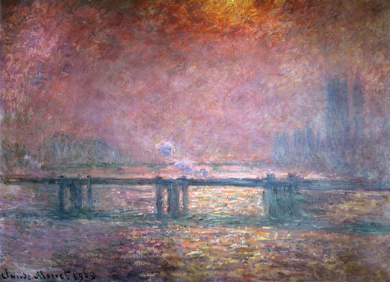 Thames Charing Crossissa, 1903 tekijältä Claude Monet