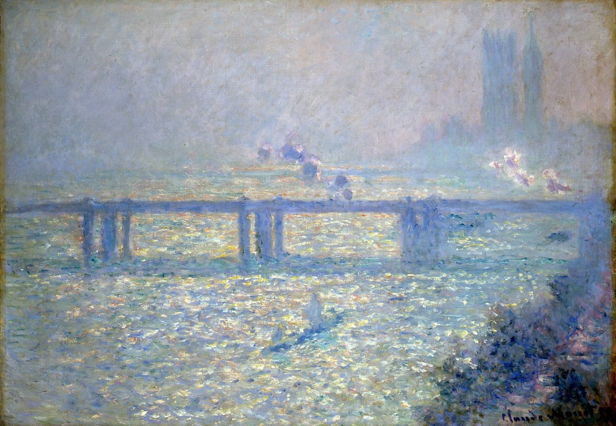 Thames Charing Cross Bridgellä Lontoossa, 1899 tekijältä Claude Monet