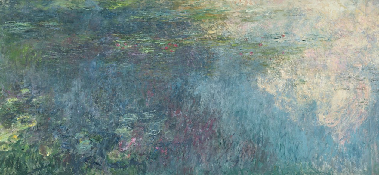 Waterlilies - Pilvet (oikea puoli), 1914-18 (katso myös 64185 ja 64186) tekijältä Claude Monet