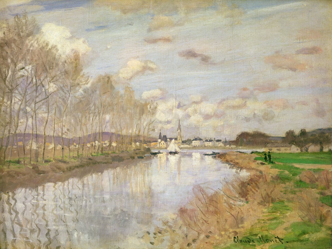 Yacht Argenteuilissa, 1875 tekijältä Claude Monet