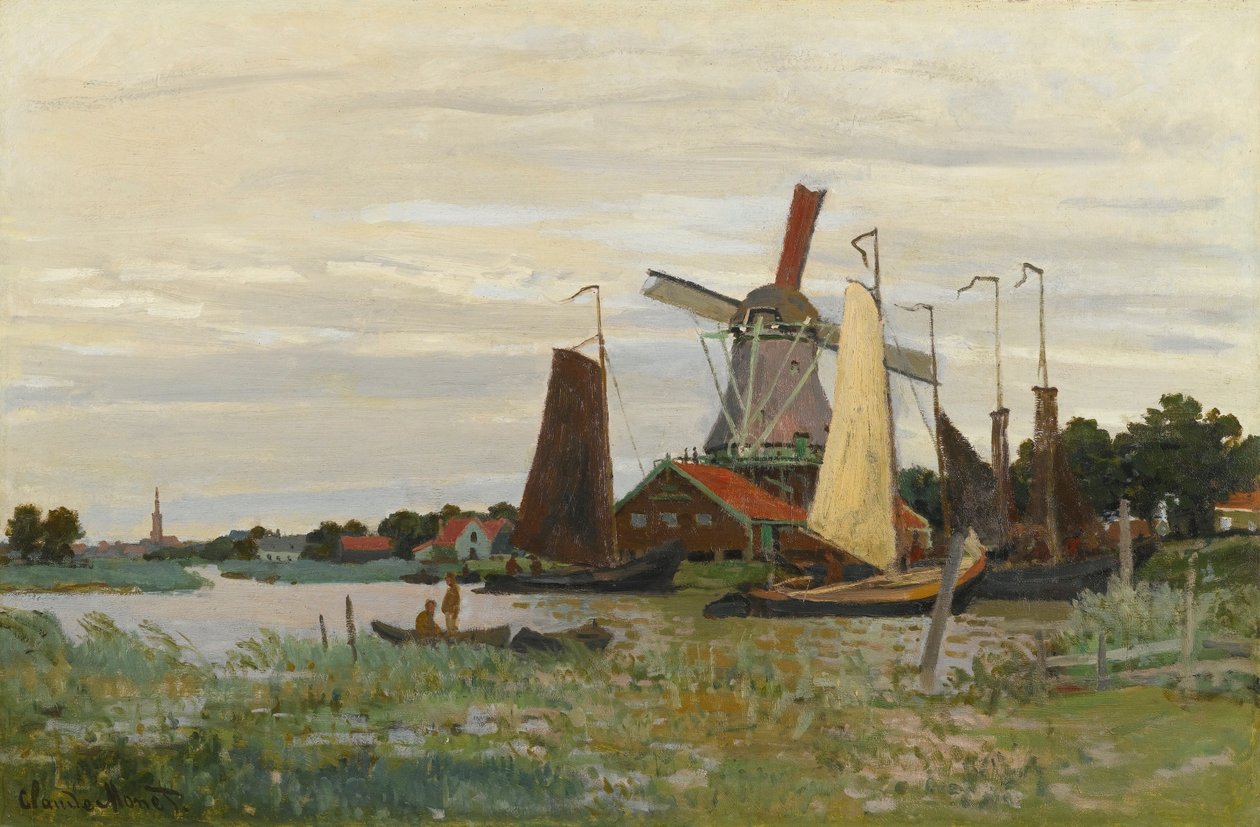 UN MOULIN ja ZAANDAM tekijältä Claude Monet
