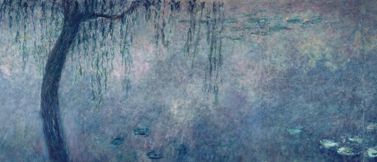 Vesilummet: Kaksi itkevää pajua, vasen osa, 1914-18 (katso myös 75701-03) tekijältä Claude Monet