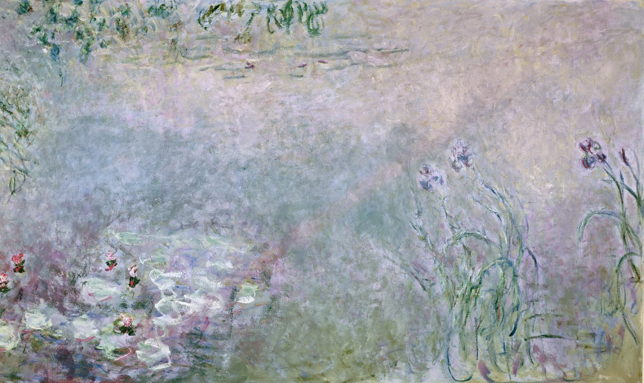 Yläosan yksityiskohta lummet, n. 1910 öljy kankaalle tekijältä Claude Monet