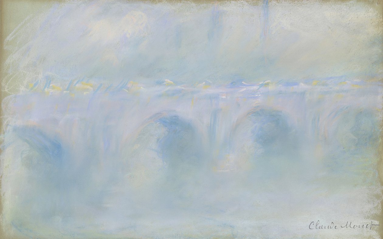 Waterloon silta, 1901 (pastelli) tekijältä Claude Monet