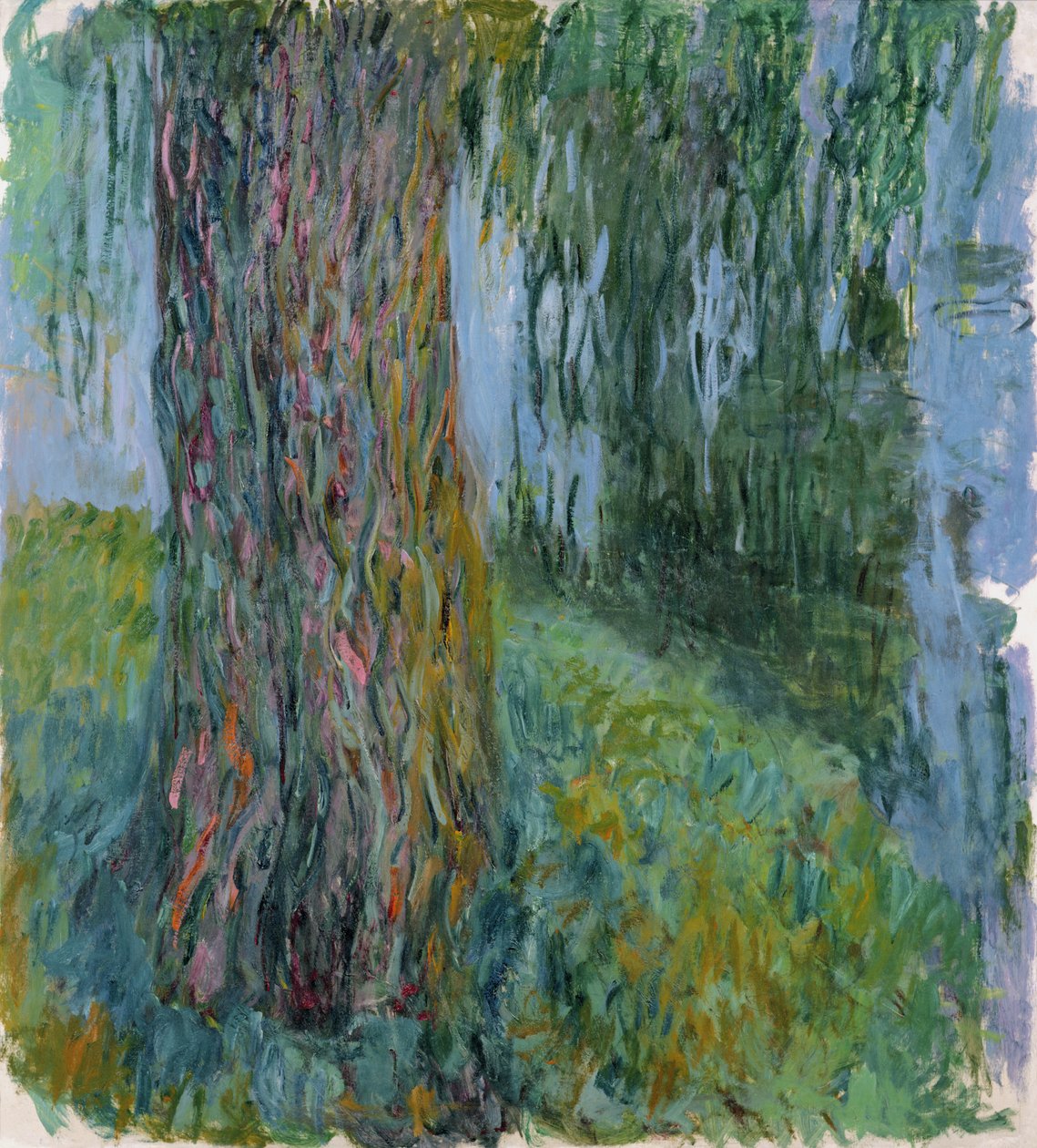 Weeping Willow and the Waterlily Pond, 1916-1919 (katso yksityiskohta 414404) tekijältä Claude Monet