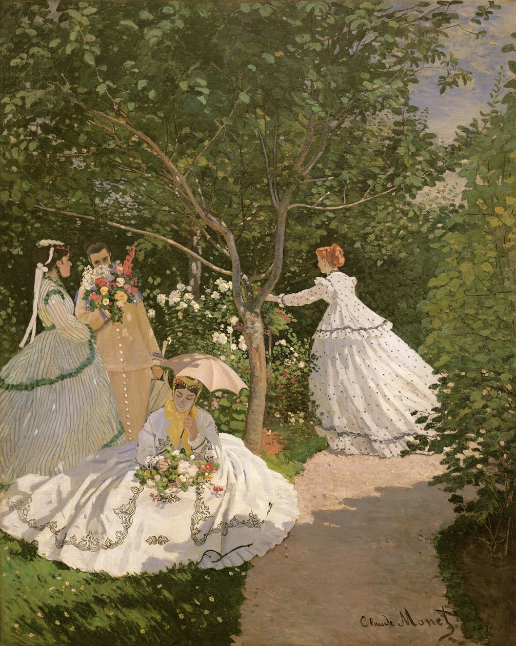 Naiset puutarhassa, 1866 tekijältä Claude Monet