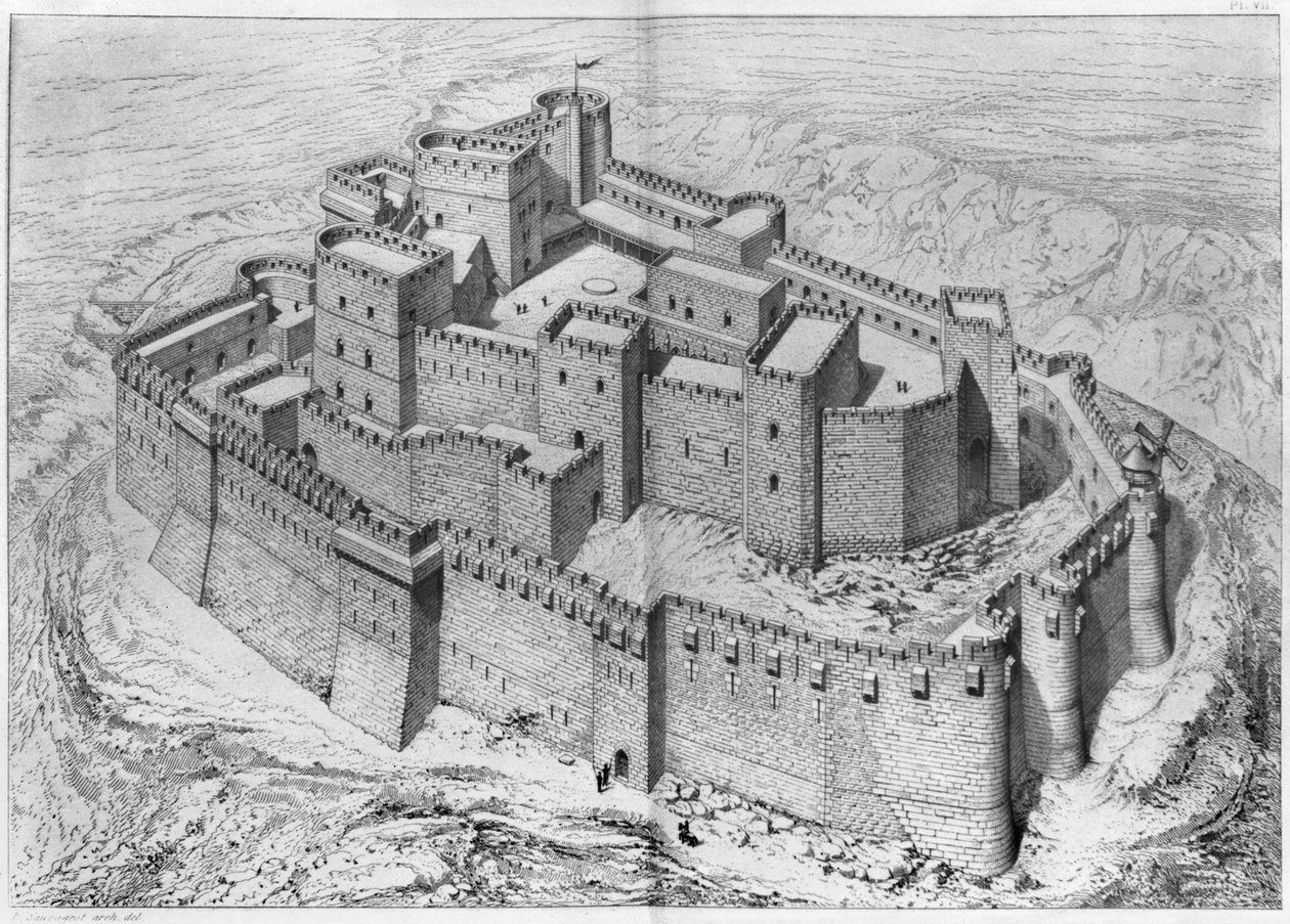 Krak des Chevaliers, jälleenrakennus tekijältä Claude Sauvageot