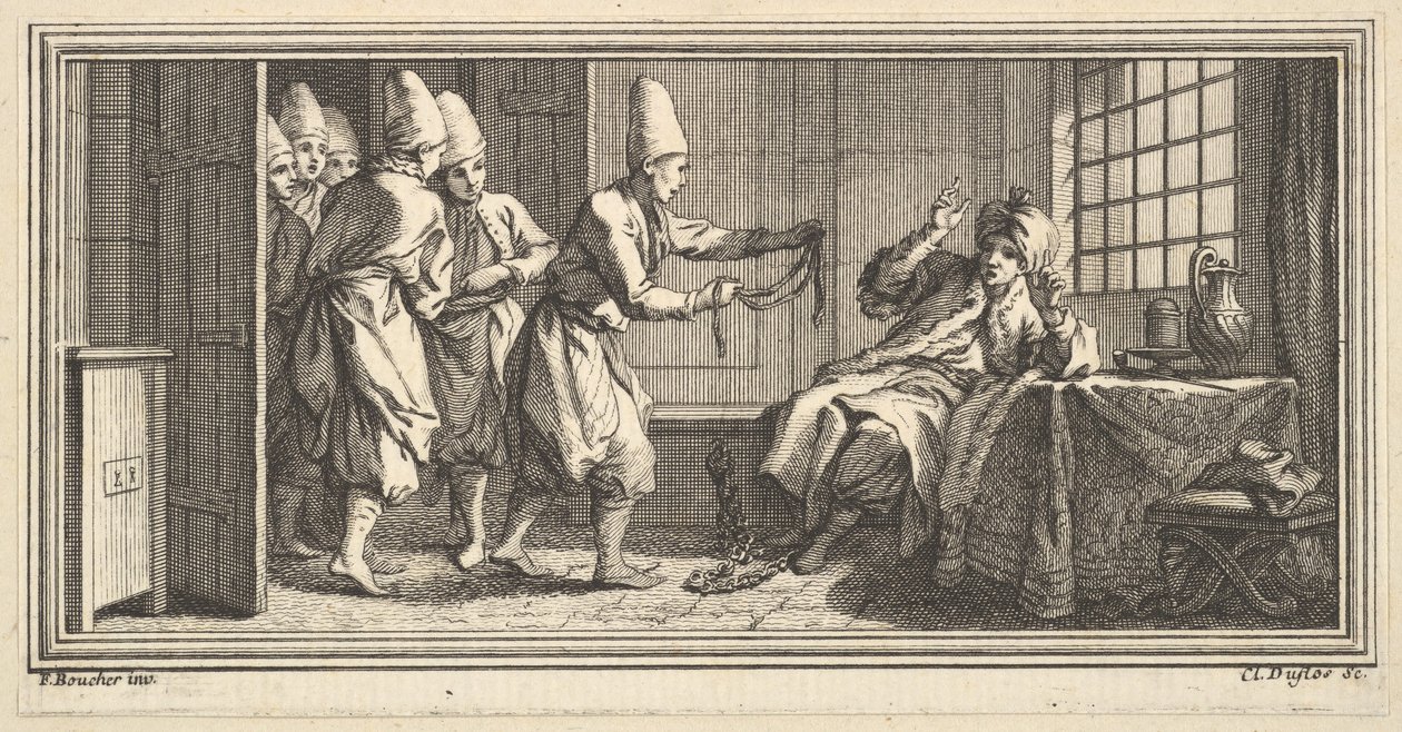Bringing Rope to the Prisoner, 1746-47. tekijältä Claude Augustin Duflos