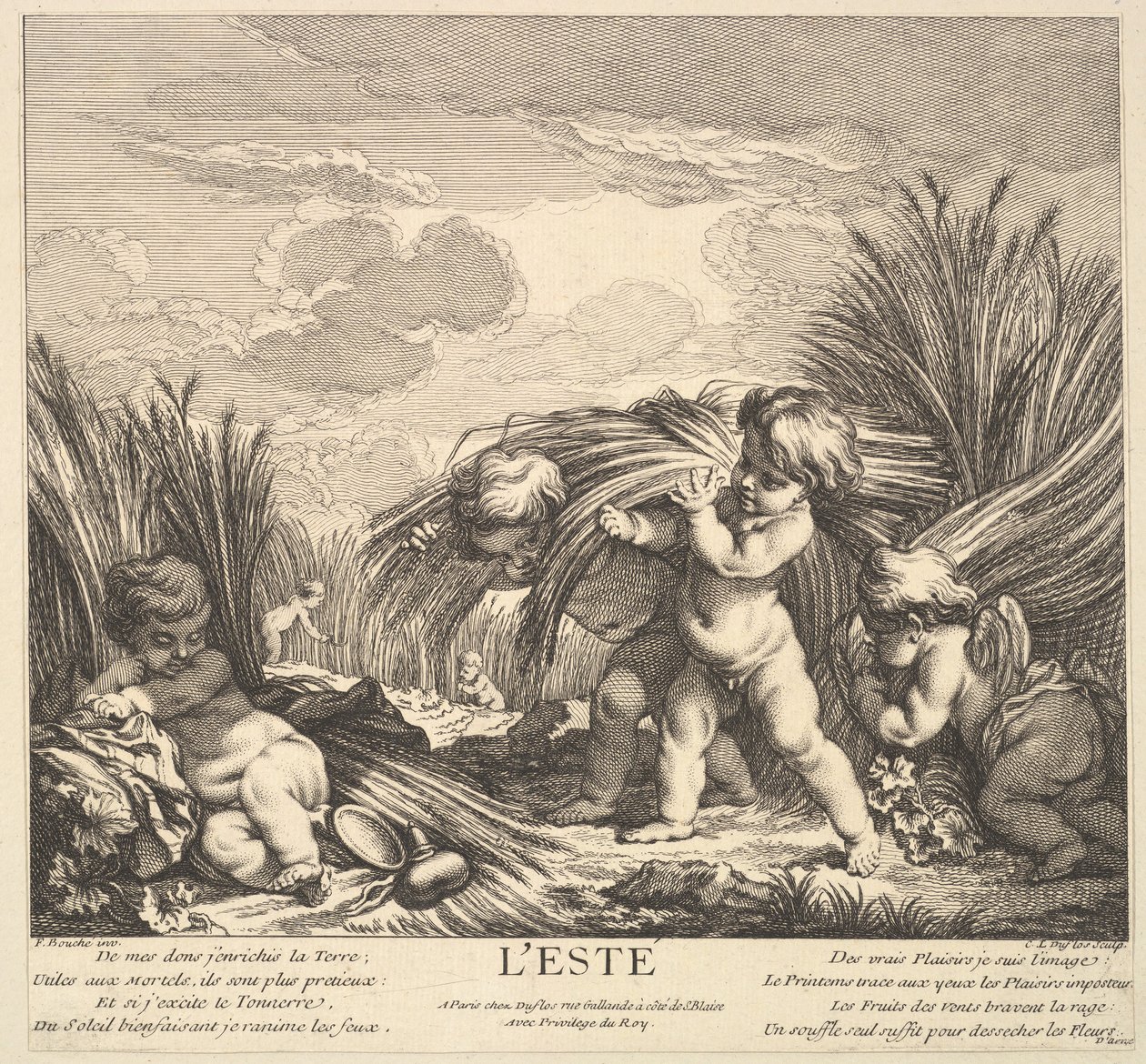 Kesä, 1735-86. tekijältä Claude Augustin Duflos